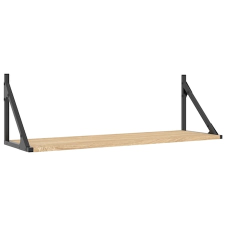 vidaXL Półki ścienne 2 szt. Dąb Sonoma 80x25x25,5 cm Drewno klejone