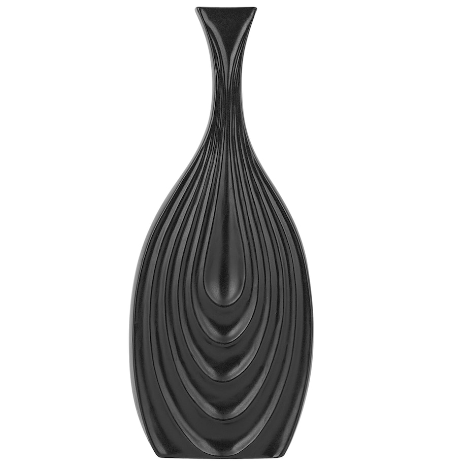 Wazon dekoracyjny THAPSUS Ceramika 39 cm Czarny