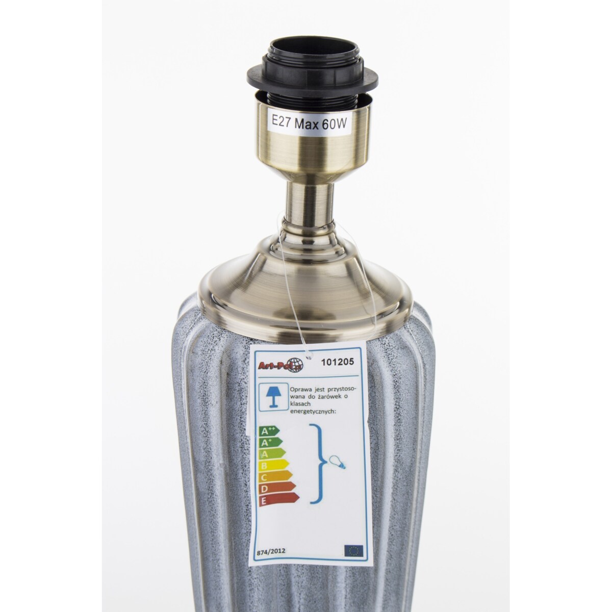 Lampa ceramiczna 86x38x38 cm beżowa DIGOMINA