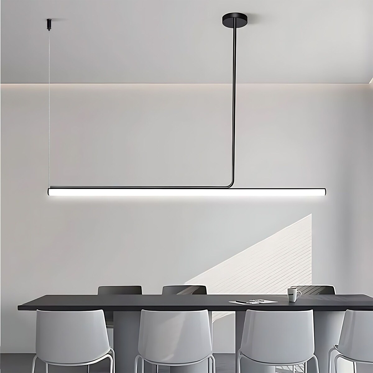 Lampa Sufitowa Wisząca Led App1660-Cp 140Cm Czarny, Metal