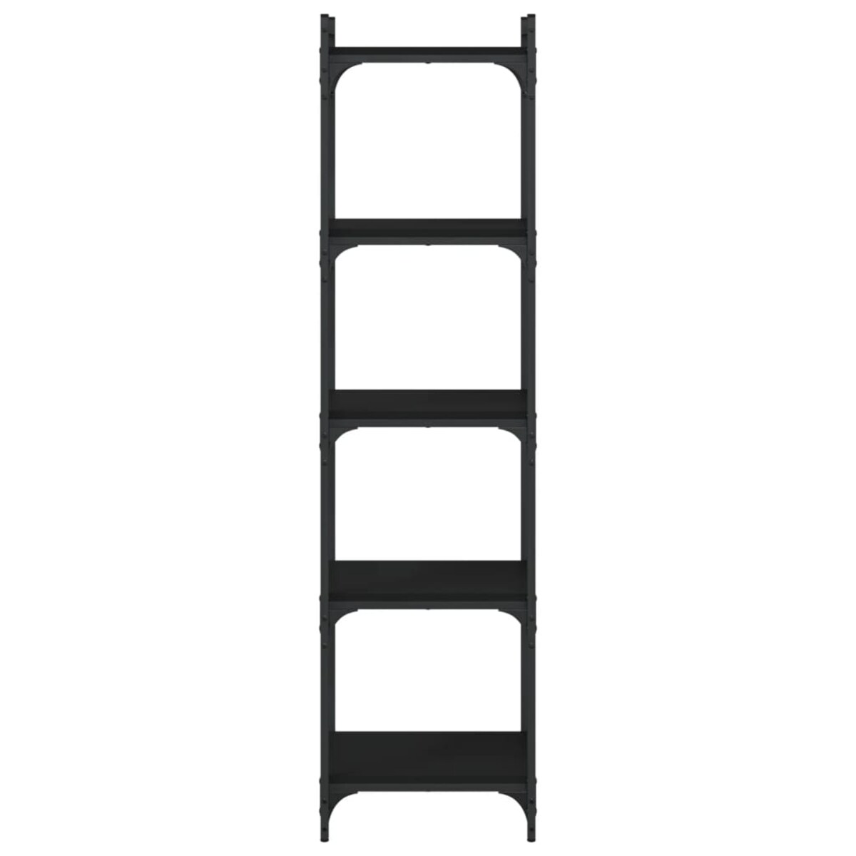 vidaXL 5-poziomowy regał na książki, czarny, 40x30x154 cm