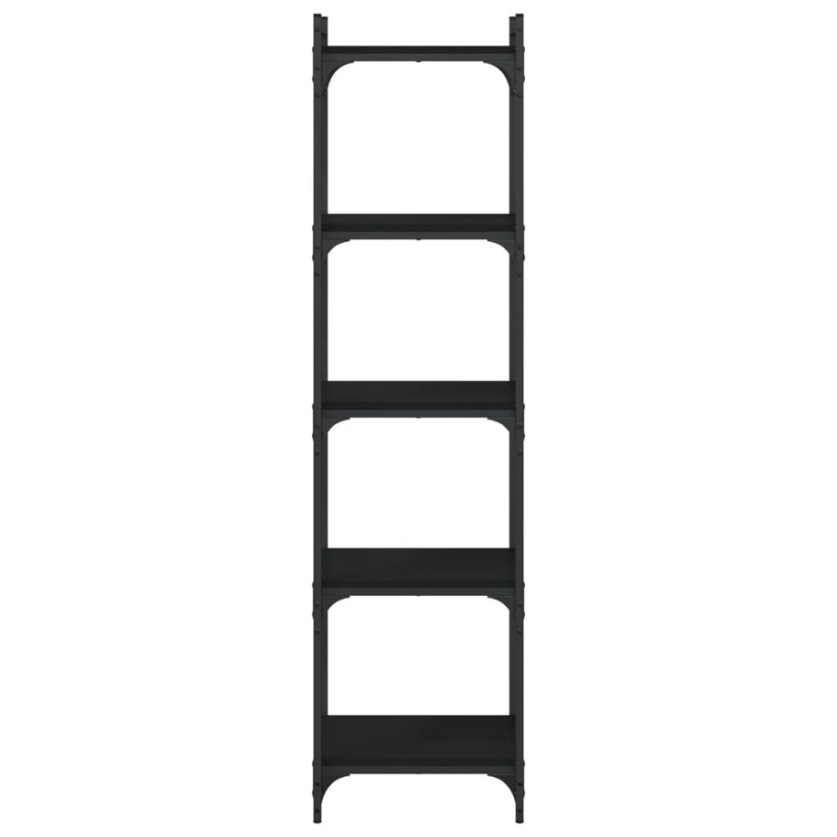 vidaXL 5-poziomowy regał na książki, czarny, 40x30x154 cm