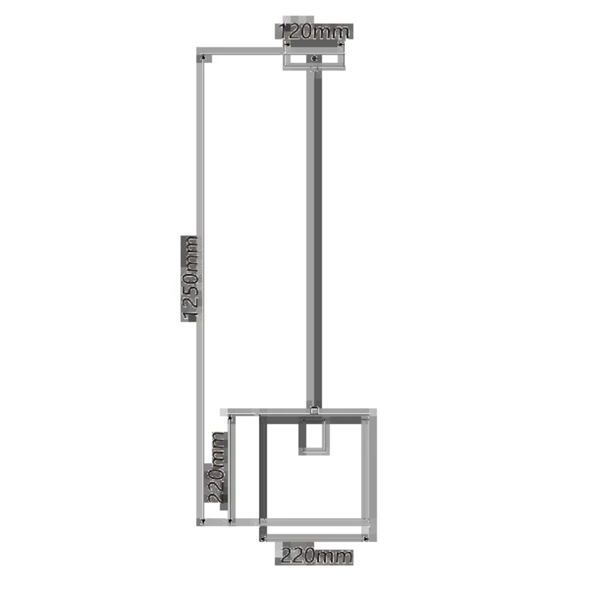 metalowa lampa wisząca, e27 jednopunktowa loft 120 cm