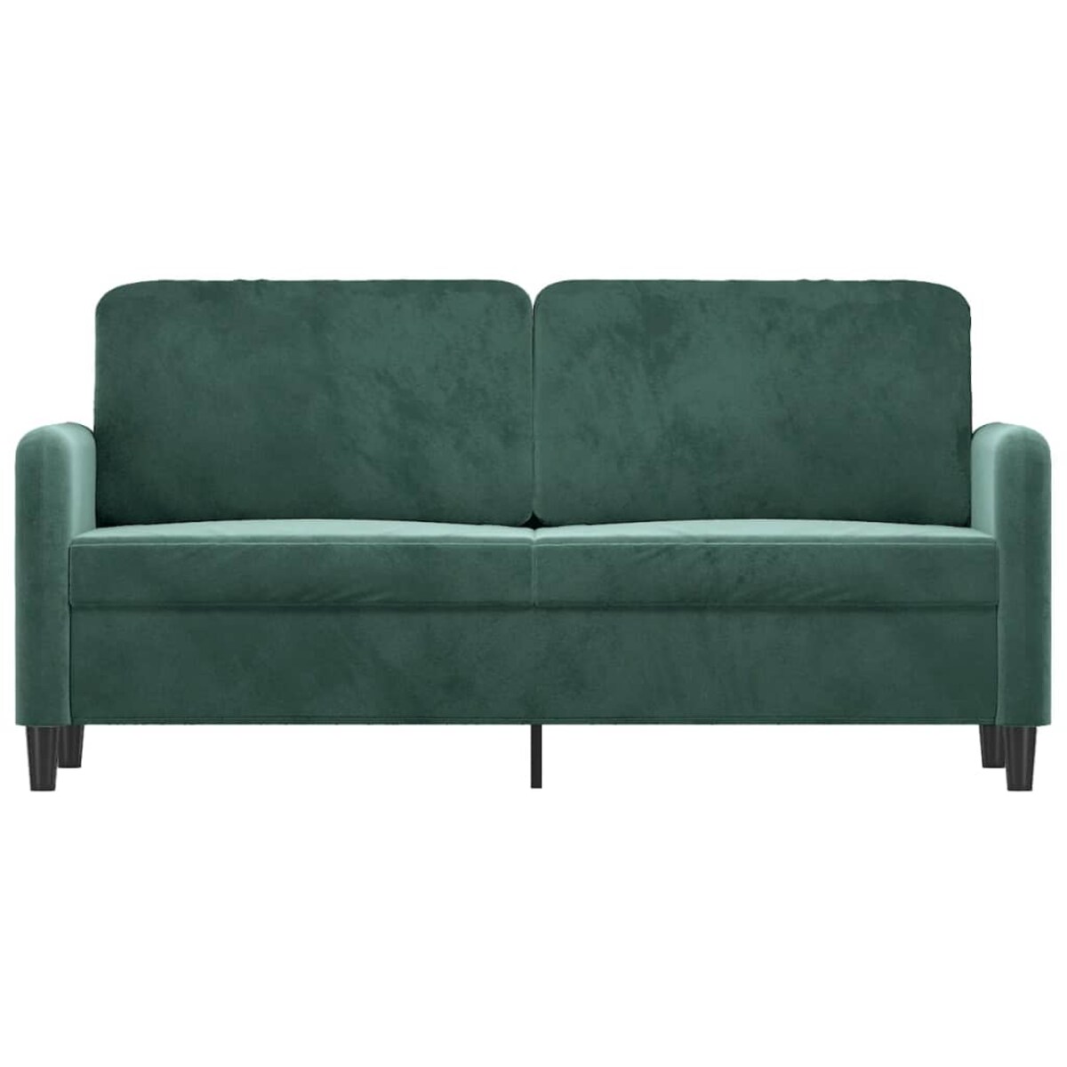 vidaXL Sofa 2-osobowa, ciemnozielona, 140 cm, tapicerowana aksamitem