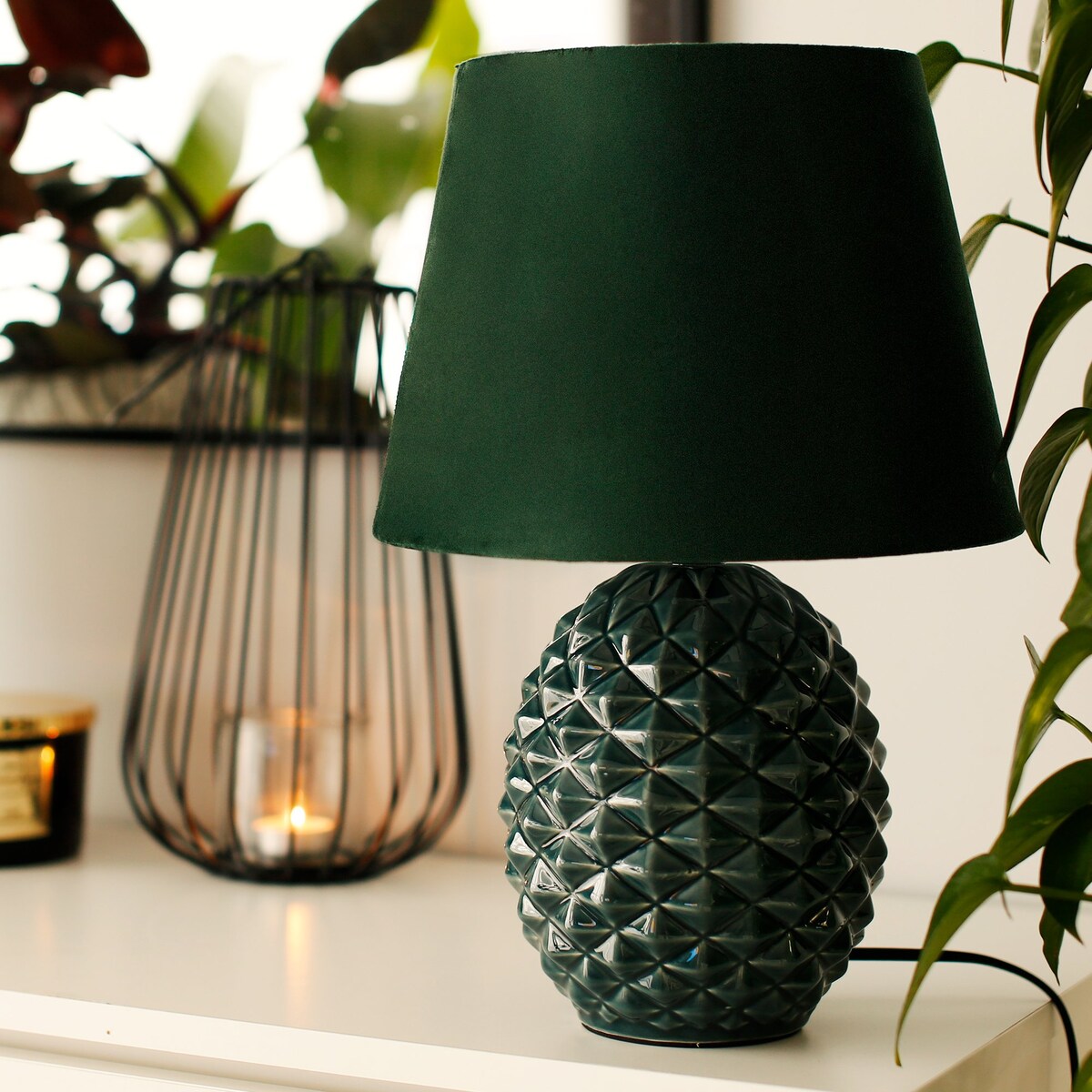 KONSIMO FRUCTU Lampa stołowa kolor zielony