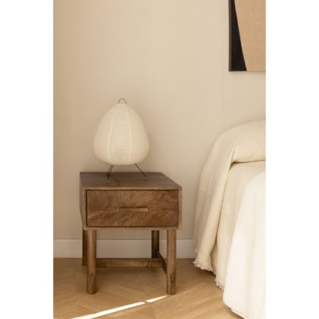 Stolik nocny 45x45 cm z drewna mango Aloma