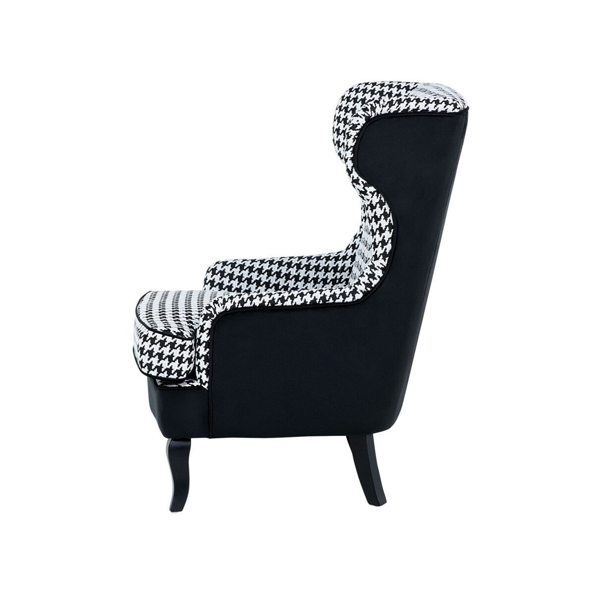 Fotel czarno-biały MOLDE