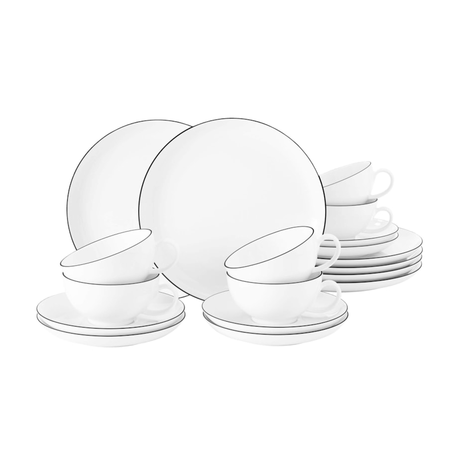 SELTMANN LIDO BLACK LINE Serwis do herbaty dla 6 osób