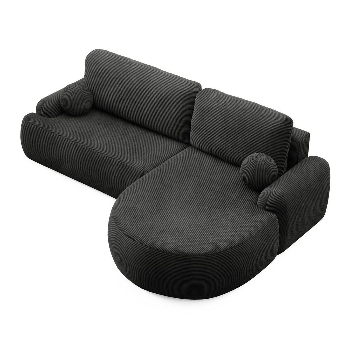 Zaokrąglony narożnik CLEO II z funkcją spania, wersja prawa, Poso 34