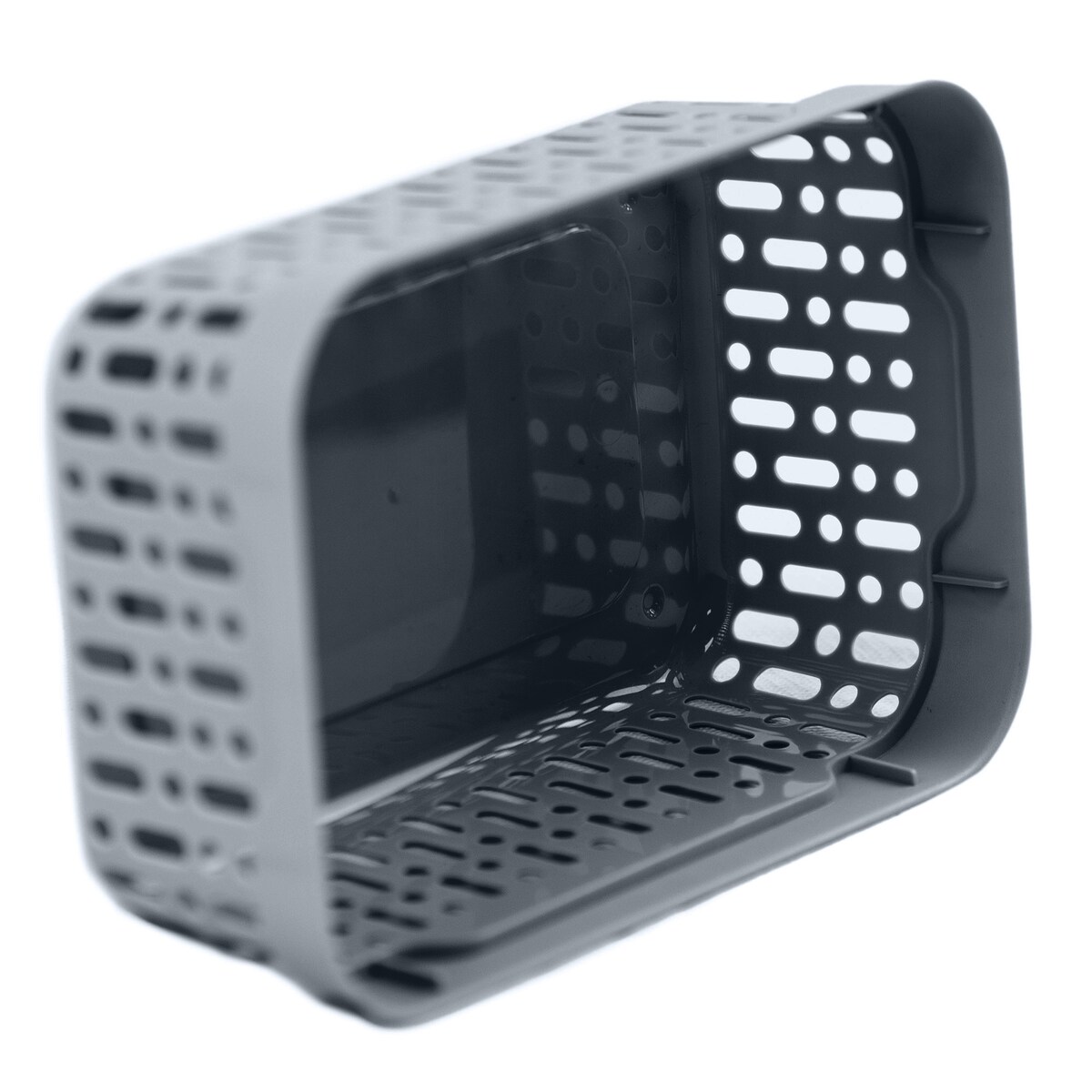 Koszyk Ażurowy Koszyczek XS Plastikowy Na Kosmetyki Do Łazienki Pudełko Pojemnik Do Szuflady Szary