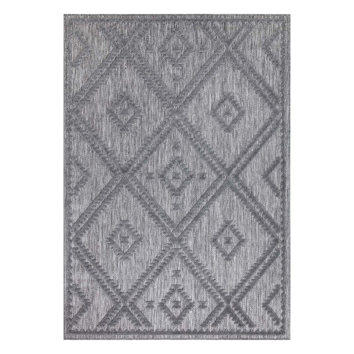 Dywan na zewnątrz i do wnętrz romby Sanori 4540 Antracyt 200x290