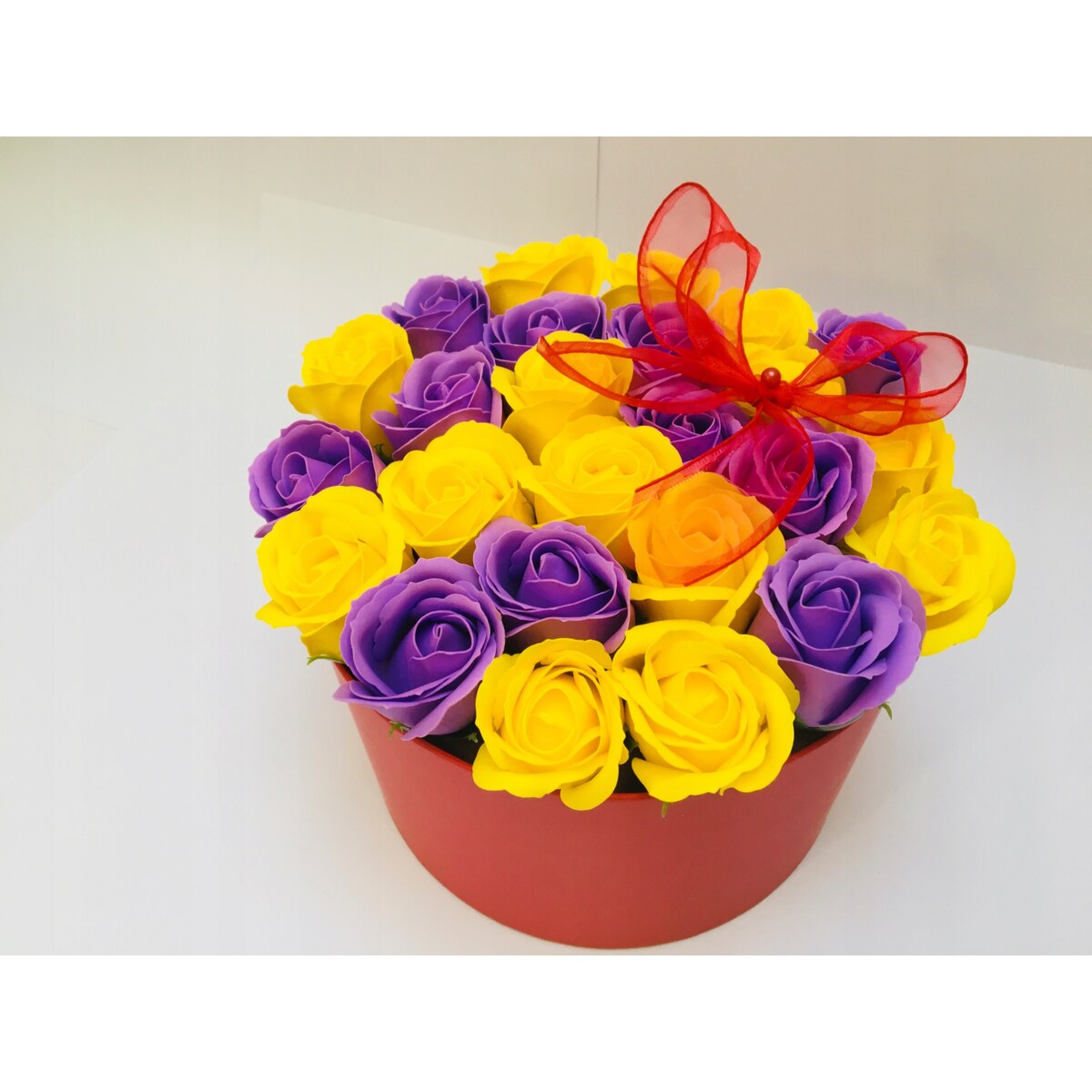 DUŻY BOX KWIATY MYDLANE PACHNĄCE NA dzień mamy upominek urodziny WIOSENNE