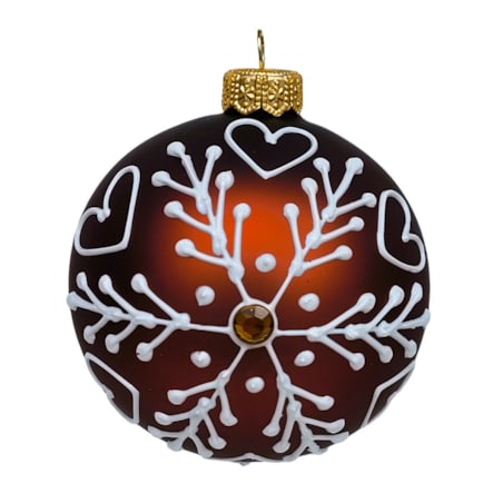 Bombka szklana 4 szt. PIERNIKOWA Ø 120 mm