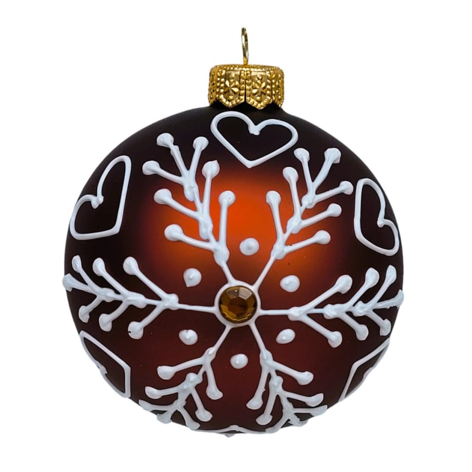 Bombka szklana 4 szt. PIERNIKOWA Ø 120 mm