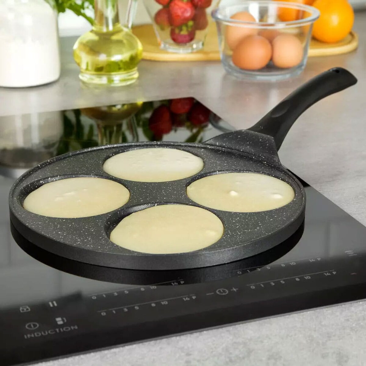 Patelnia do naleśników placków 26cm pancake na indukcję gaz KINGHOFF