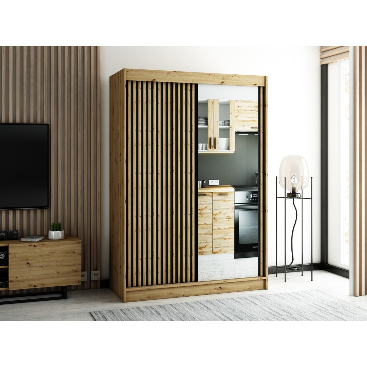 Szafa przesuwna Garderoba LAMELO 2 150 artisan