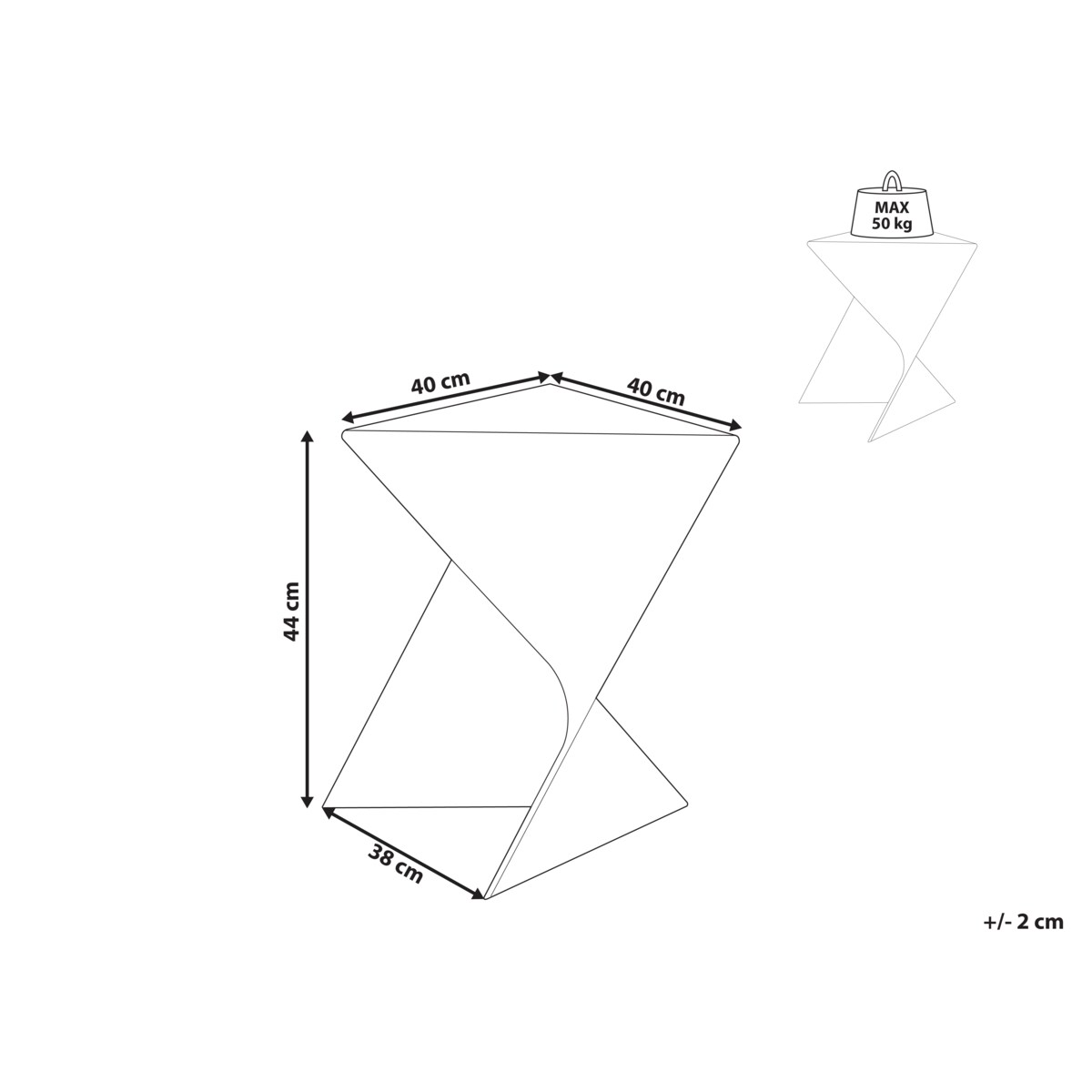 Stolik pomocniczy PECOS Pomarańczowy