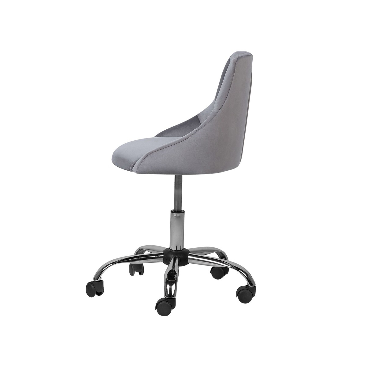 Krzesło biurowe regulowane welurowe szare PARRISH
