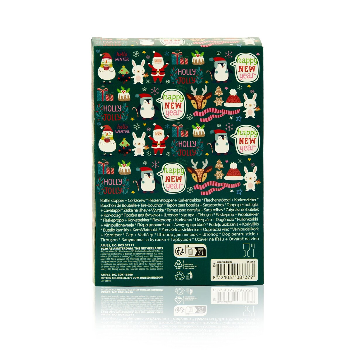 Korkociąg Do Wina Korek Świąteczny Renifer Otwieracz Metalowy Zestaw