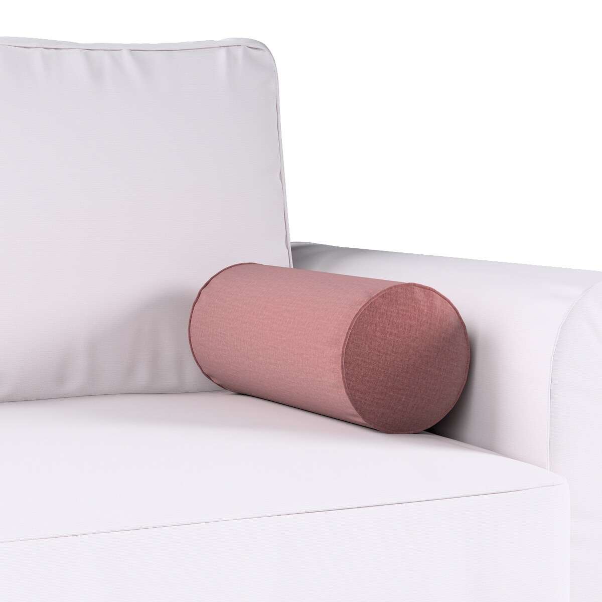 Poduszka wałek prosty, jasna śliwka - welwet, Ø16 x 40 cm, Ingrid