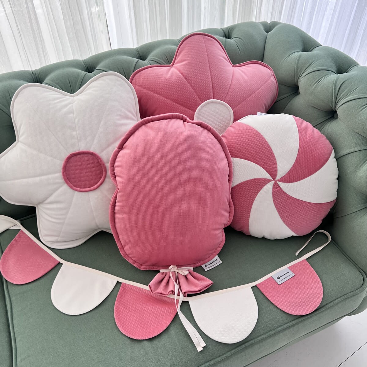 Okrągła poduszka cukierek - Coral Candy