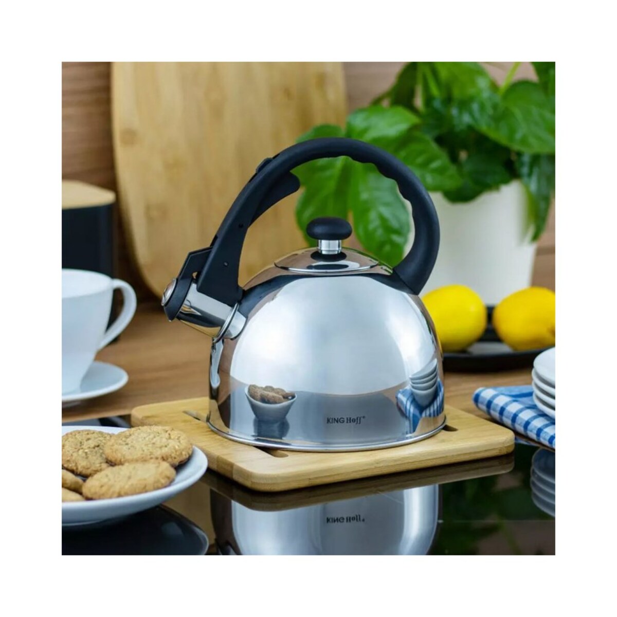 Kinghoff czajnik stalowy z gwizdkiem 2.0l kh-3224 8070