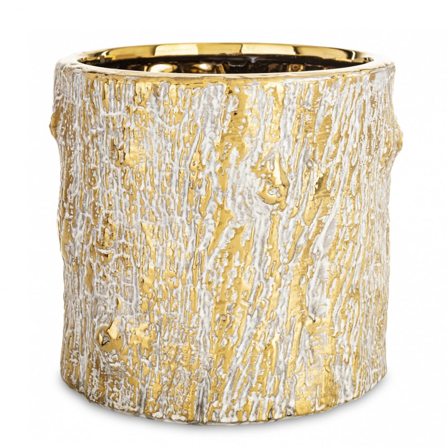 Osłonka ceramiczna 15x15,5x15,5 cm TOVER złota