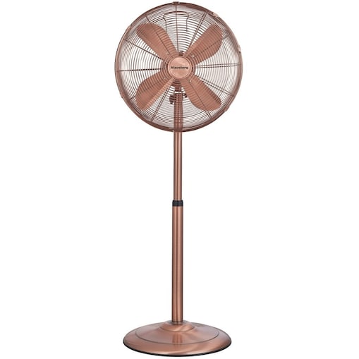 Wentylator stojący podłogowy 40cm 50W metalowy Rose Gold KLAUSBERG