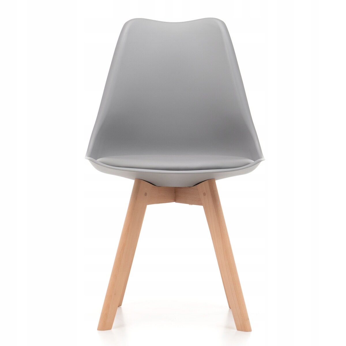 Krzesło skandynawskie do salonu jadalni kuchni nowoczesne DUBLIN jasnoszary