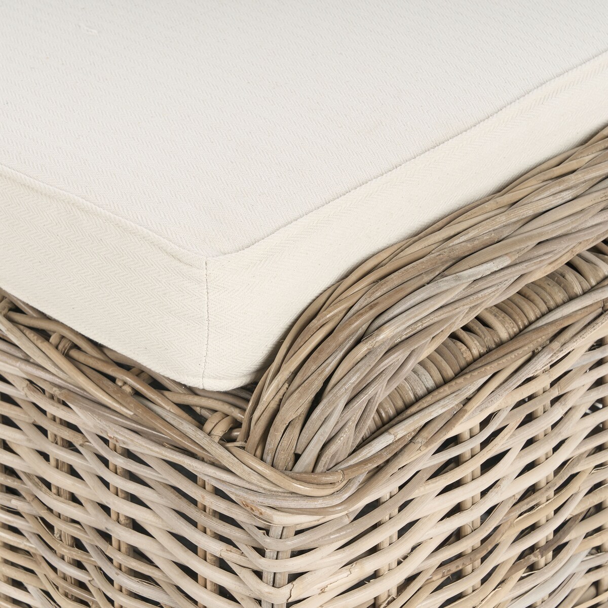 Otomana ogrodowa SUSUA 140 cm Rattan Naturalny