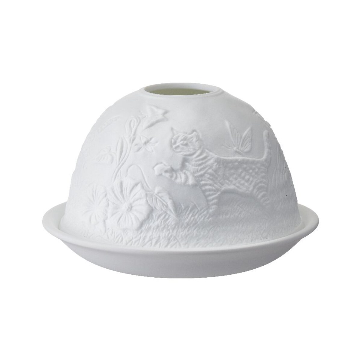 VILLA ITALIA Lampion porcelanowy na tealight z wkładem LED 7,5 cm KOTY