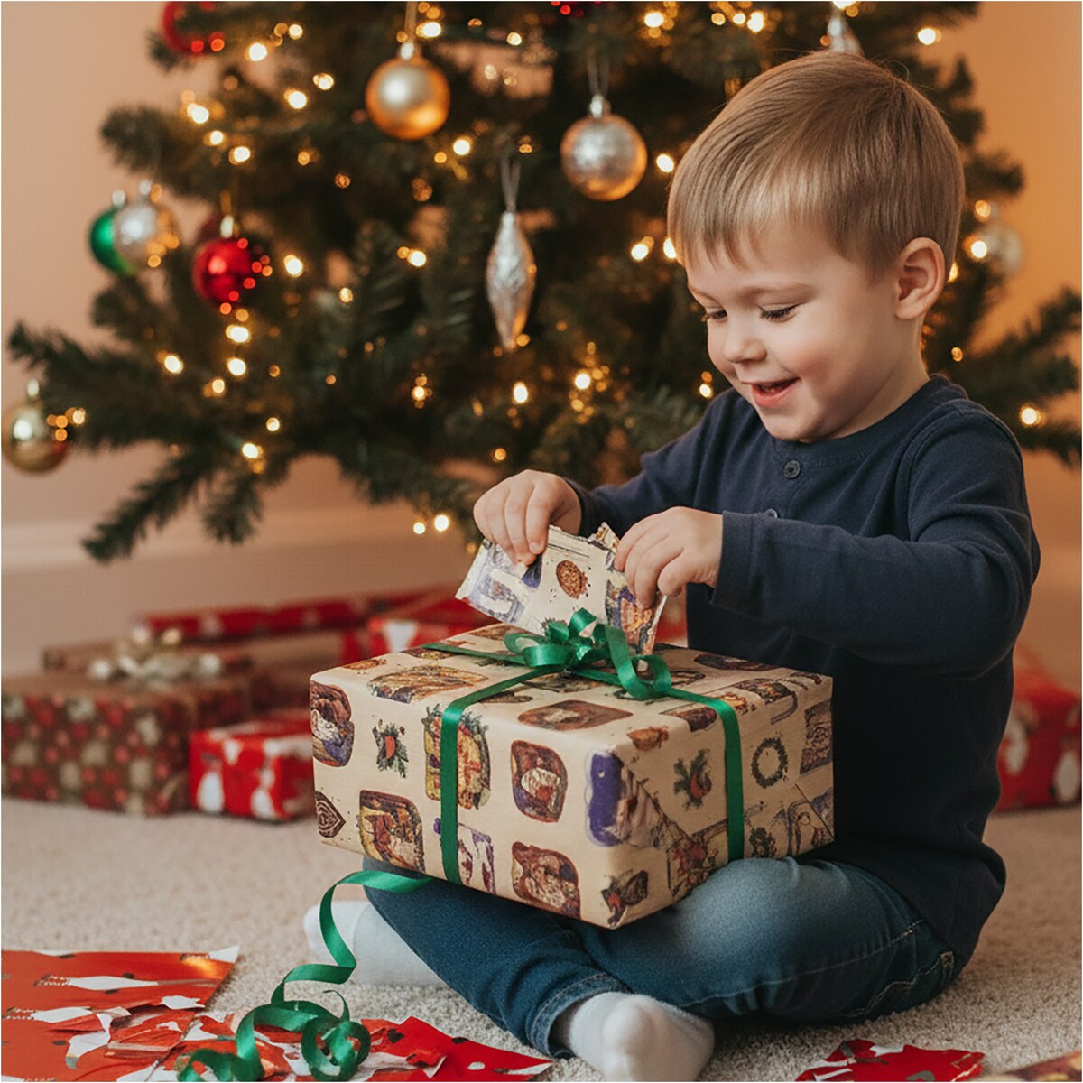 Papier do pakowania prezentów 20 METRÓW MEGAROLKA Świąteczny Do Paczek Ozdobny