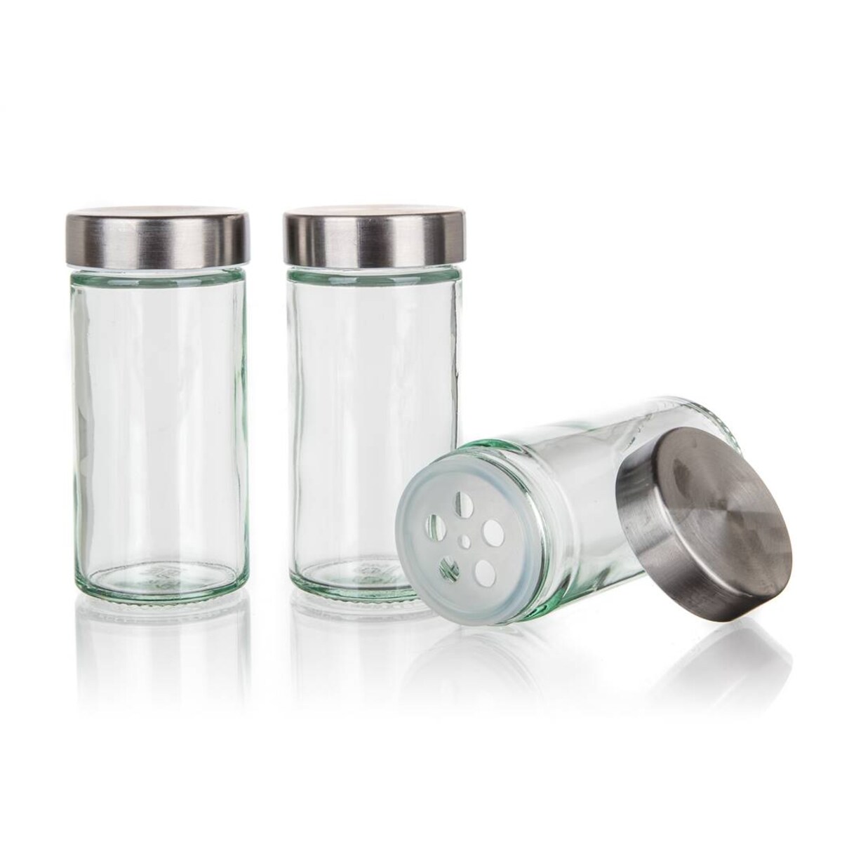 METALOWY PRZYPRAWNIK KOMPLET pojemniki na przyprawy prezent 85ml stojak