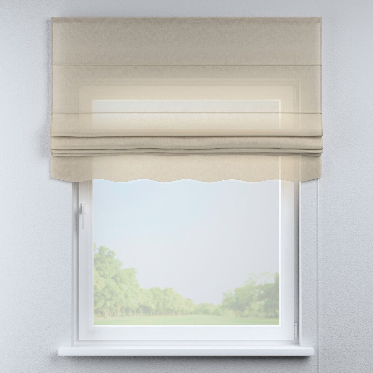 Roleta rzymska Florencja 110x150 prześwitujący beżowy