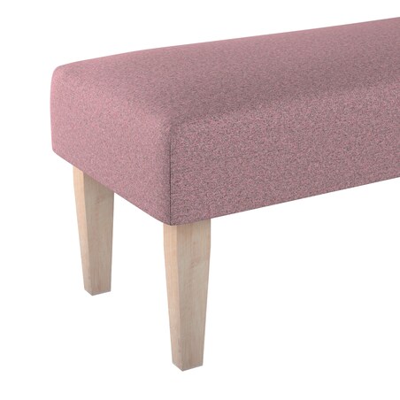 Ławka, różowy z czarną nitką, 100 x 40 x 40 cm, Amsterdam