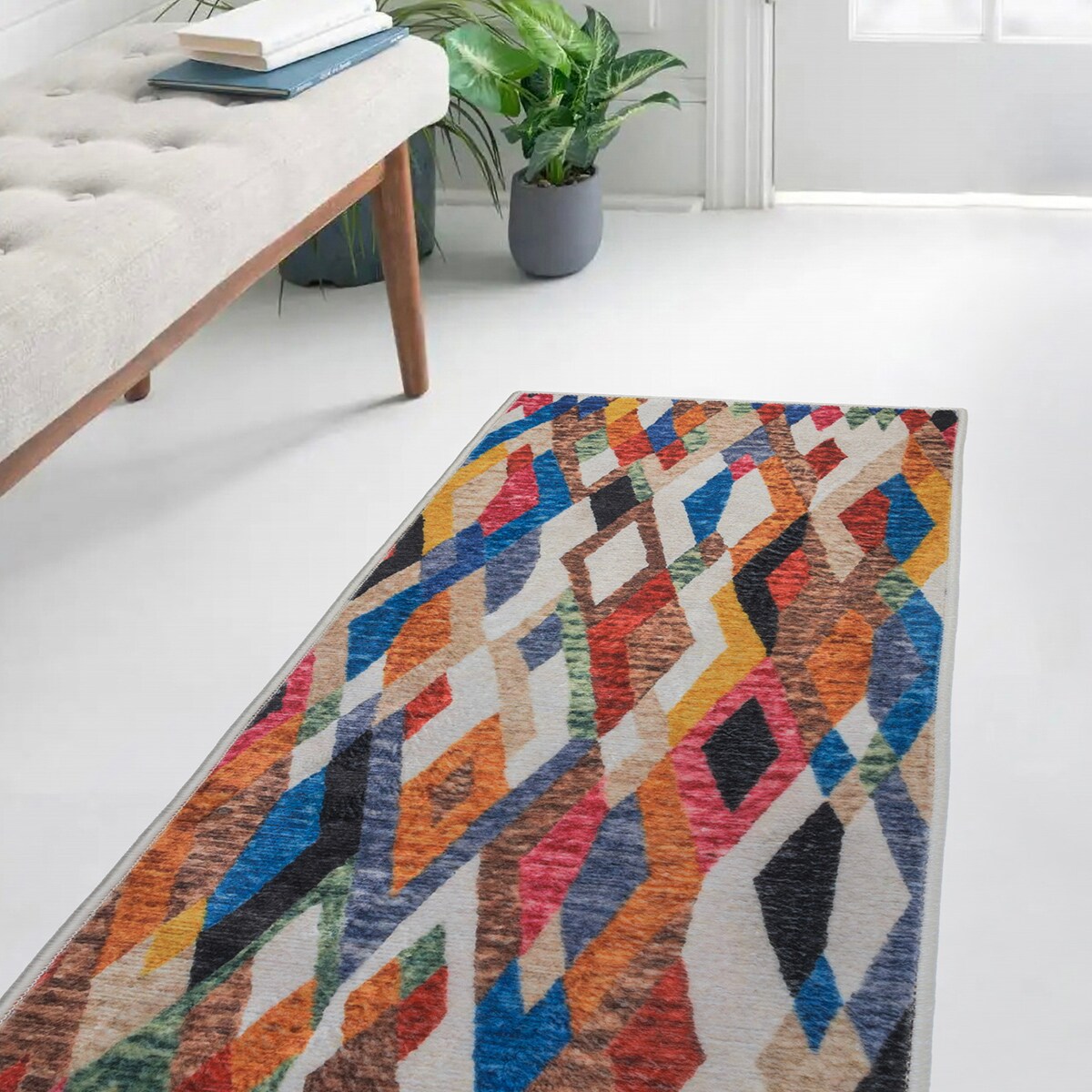 Dywan, chodnik nowoczesny geometryczny Mexico 65x130 cm e-floor wielokolorowy