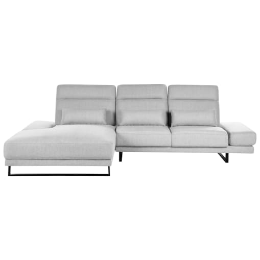 Narożnik IKAST Jasnoszary dla 4 osób Prawostronny
