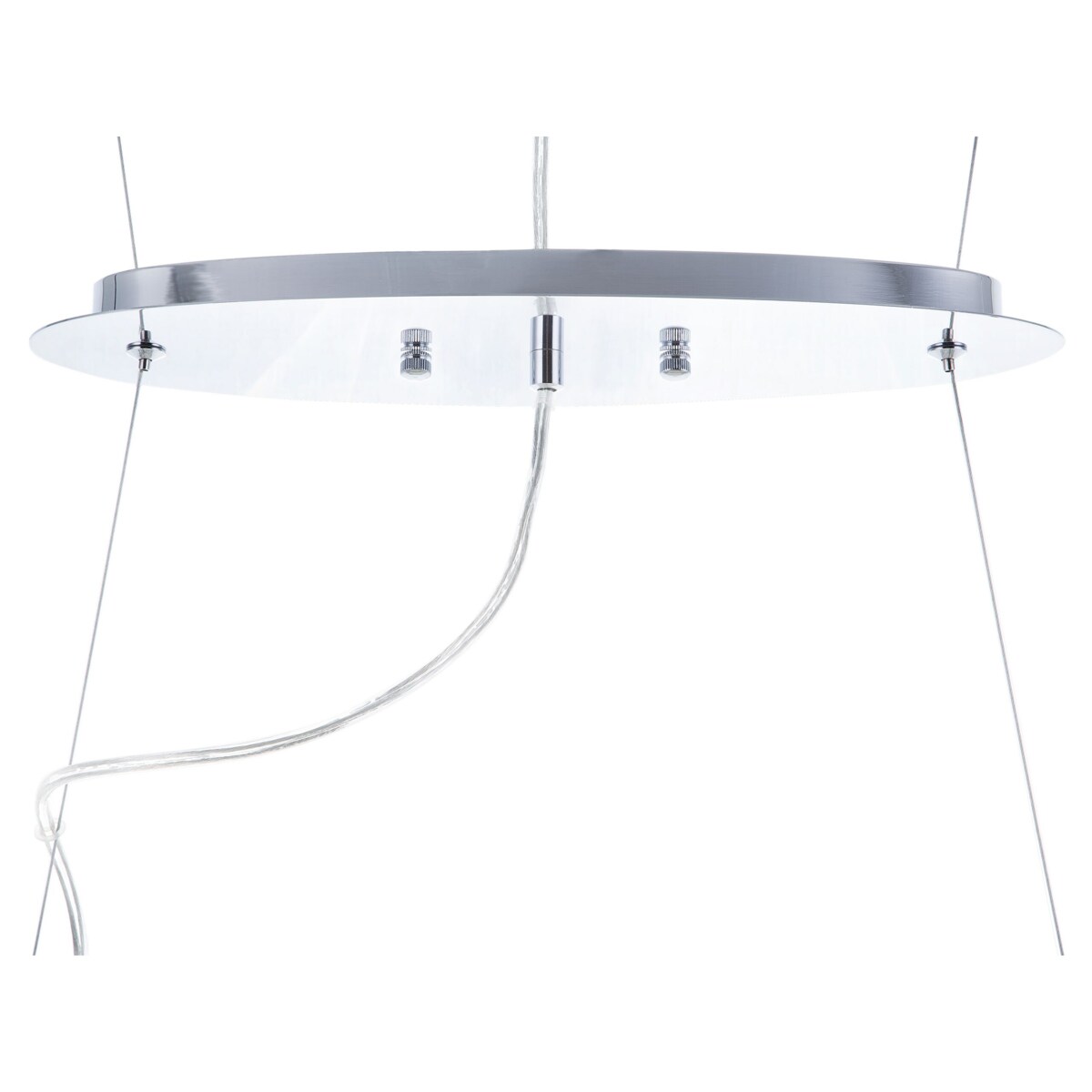 Lampa wisząca metalowa srebrna TENNA