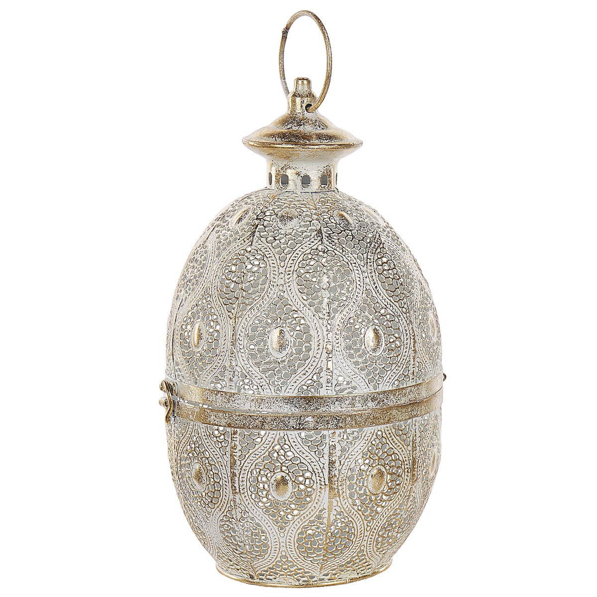 Lampion AMORGOS Metal 34 cm Złoty
