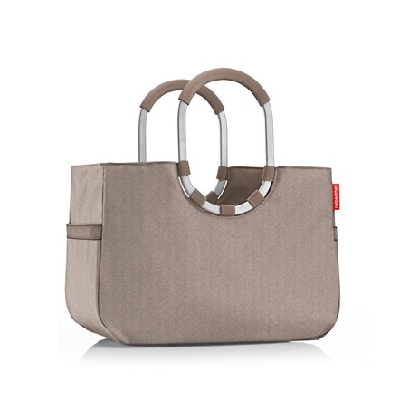 Torba LOOPSHOPPER L, herringbone mokka