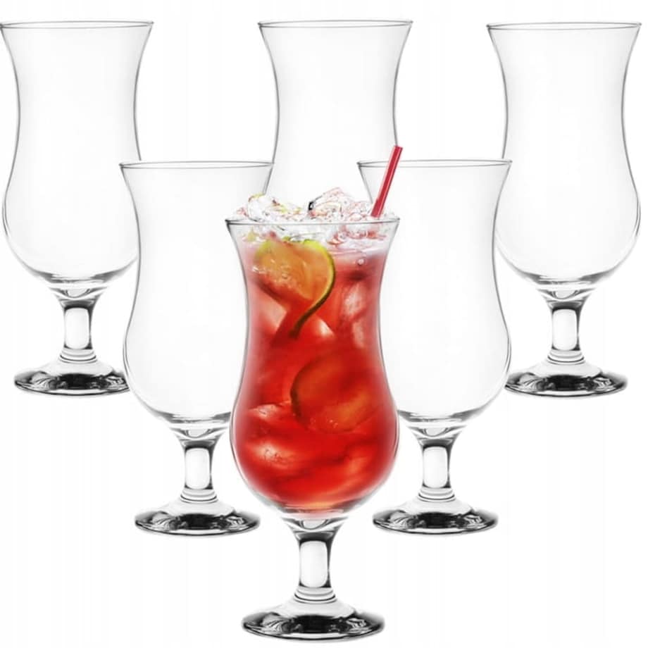 Szklanki na Nóżce Pokale Kieliszki Koktajlowe 420 ml 6 sztuk na Prezent
