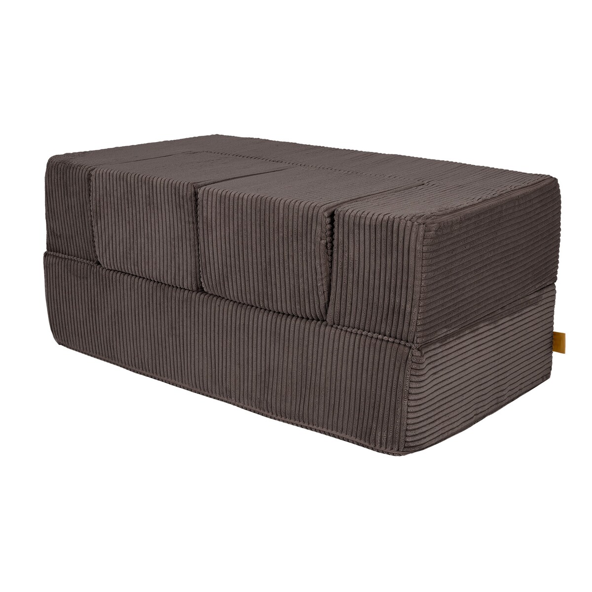Piankowa Sofa Kostka dla Dzieci - Sofa do Pokoju Dziecięcego, Aesthetic, Brązowa