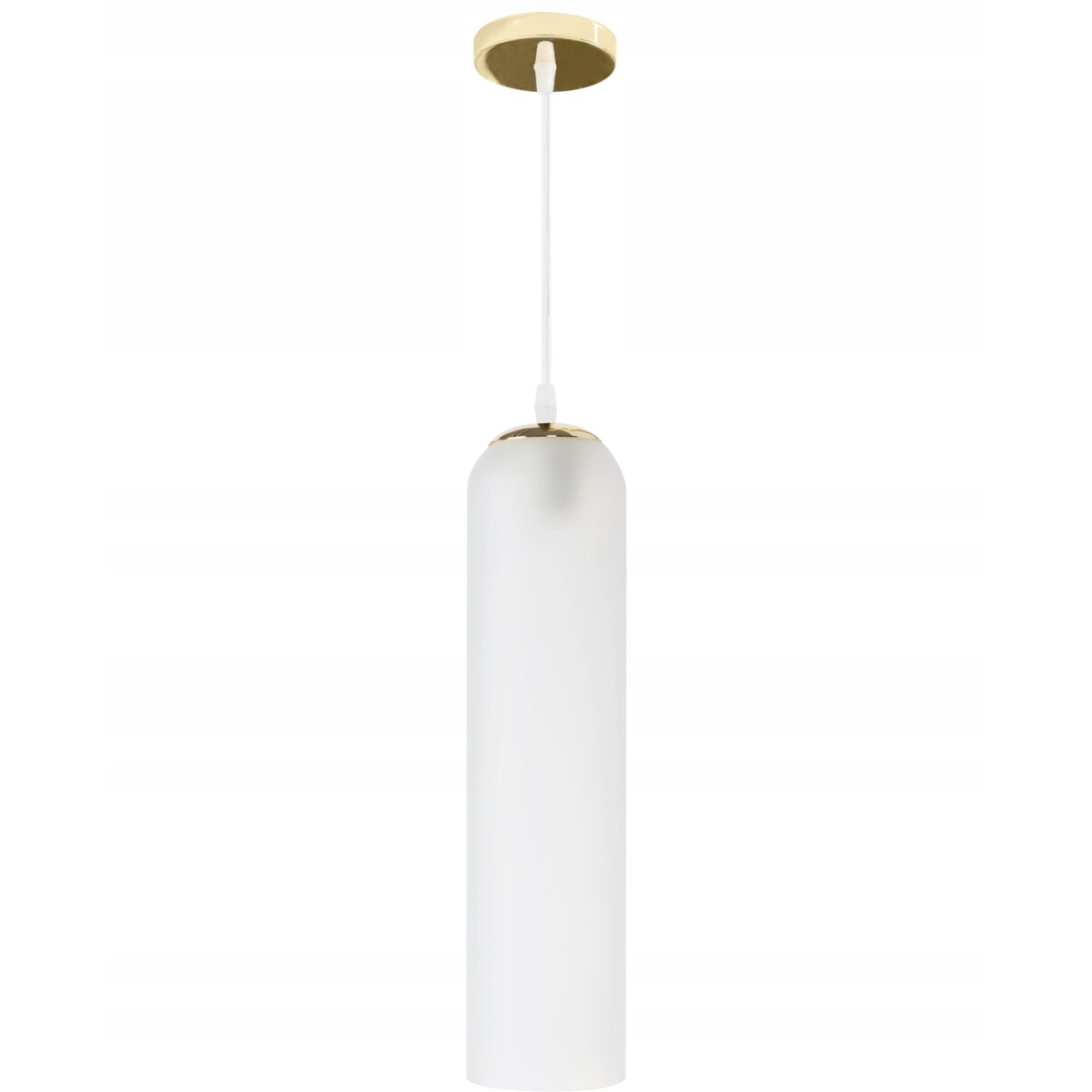 Lampa Sufitowa Wisząca Szklana Glamour White Gold