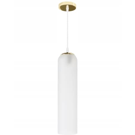 Lampa Sufitowa Wisząca Szklana Glamour White Gold
