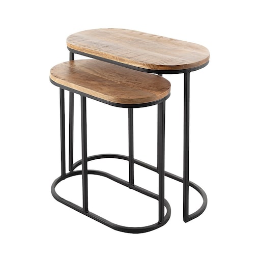 Komplet stolików Loft II 2 szt., 60/50 x 31/26 x 60/50 cm