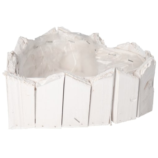 Doniczka Osłonka Drewniana Serce Biała Doniczki