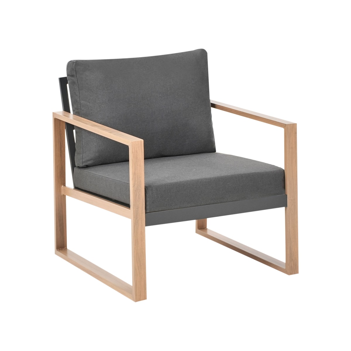 Zestaw ogrodowy ze stolikiem dla 5 osób GELSO Metal Ciemnoszary