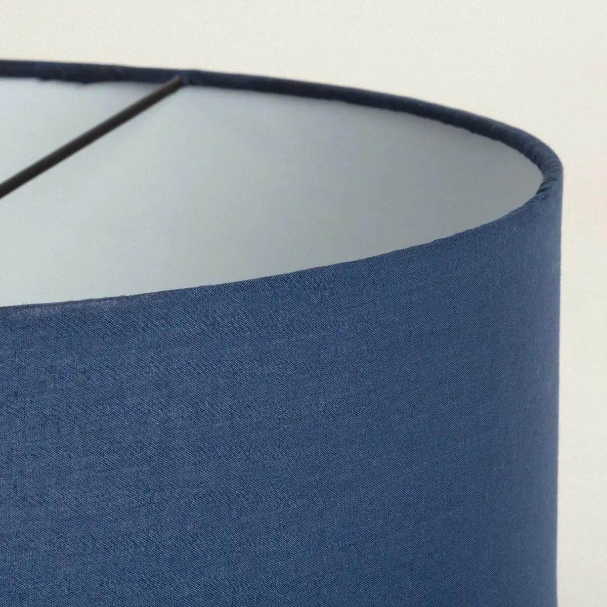 Materiałowa lampa wisząca Tesutto ABR-LWT-E27 Abruzzo tuba granatowy złoty