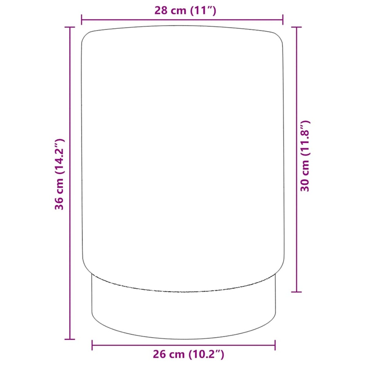 vidaXL Stołek, czarno-złoty, aksamit 28 x 36 cm