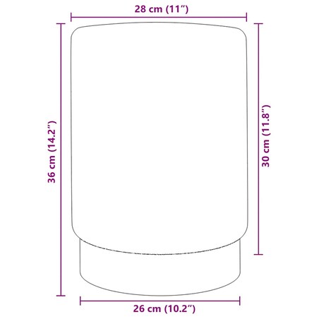 vidaXL Stołek, czarno-złoty, aksamit 28 x 36 cm